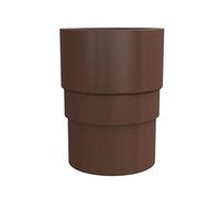 Brown Round 68mm Downpipe Straight Connector, Freeflow Rain Water Systems