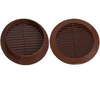 Brown Round Air Vent Grille 150mm With Fly Screen