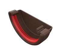 Brown Round Gutter External Stop End, Freeflow 112mm Rain Water Systems