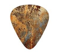 Brown Rust Colorful Metal Rusty,12 Pcs Guitar Pick,3 Different Thickness Plectrums for Acoustic Guitar Bass Ukulele (0.46mm 0.96mm 0.71mm)