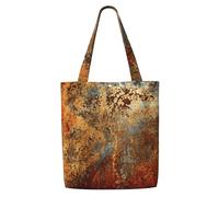 Brown Rust Colorful Metal Rusty,Reusable Grocery Bags Shopping Tote Bags Large Capacity Canvas Shoulder bag