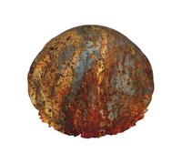 Brown Rust Colorful Metal Rusty,Shower Cap Nightcap Double Layer Waterproof Elastic Bath Cap Reusable Hair Cap