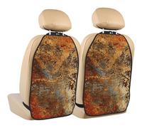 Brown Rust Colorful Metal Rusty Steel Iron Structure,2 Pack Car Seat Kick Mats Back Seat Protector Durable Back Seat Organiser