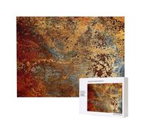 Brown Rust Colorful Metal Rusty Steel Iron Structure,500 Pieces Wooden Jigsaw Family Game Jigsaw Puzzles for Adults Teens Home Decor