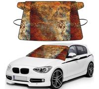 Brown Rust Colorful Metal Rusty Steel Iron Structure, Car Windshield Cover, Protective Windscreen Cover - Snow Ice Sun UV Dust Water Resistant - Fit for Most Cars