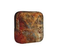 Brown Rust Colorful Metal Rusty Steel Iron Structure, Sanitary Pad Storage Bag, Pad Holder Bag with Zipper, Change Purse
