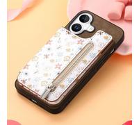 (brown, Samsung A12/M12) Rfid Blocking Zippered Wallet Phone Case With Card Slot & Stand For Iphone Samsung Xiaomi Google Magnetic Car Mount Stylish Floral Print Phone Cov