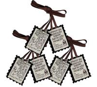 Brown Scapular, 3 Pack Bulk Scapulars Catholic Of Our Lady Of Mount Carmel, Escapularios Catolicos Religious Necklaces Gift With St Benedict Medal Crucifix Home Blessing Door Hanger,Catholic Decor