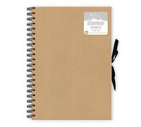 Brown - Scrapbook Photo Album Brown Thick Kraft Paper A4 Scrap book, Hardcover Travel Scrap Books 40 Sheets (21 x 29.7cm), DIY craft Your Scrapbooking Albums Art & Craft Projects Memory Book