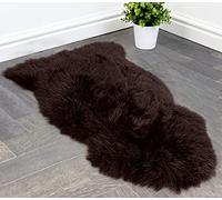 Brown Sheepskin Rug - Genuine Australian Sheepskin Brown Sheep Skin Rugs Single Pelt Natural 2ft X 3ft (60 cm X 91 cm) Premium Natural Sheep Skin Throw