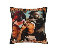 Brown Singer Chris Pillowcase All-Season Reversible Pillowcase Versatile for Multiple Uses:Bedroom Sofa and Car multicoloured 12"x12"