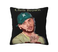Brown Singer Chris Pillowcase All-Season Reversible Pillowcase Versatile for Multiple Uses:Bedroom Sofa and Car multicoloured 20"x20"