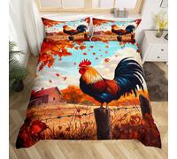 (Brown, Single(No Comforter)) Homewish Samurai Duvet Cover Cherry Blossoms Bedding Set Double,Japanese Style Comforter Cover Red Sunset Ink Silhouette Bed Cover for Boys Men