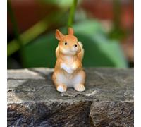 (brown, Sitting Position) 1pc, Creative Cute Healing Realistic Little Squirrel,big Tail Squirrel, Frolicking Squirrel Resin Handicraft Ornaments.
