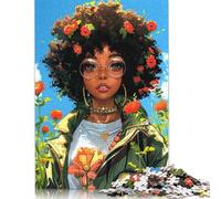 Brown Skinned Anime Girl Puzzle Difficult Hard Paper Rectangular Jigsaw Puzzle for Adult Children Unique Gift 1000pcs (26x38cm)
