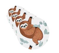 Brown Sloth Car Air Freshener Cards Set of 4 Pieces Long Lasting Hanging Scented Cards for Bedroom Wardrobe Car Aromatherapy Tablets for Men Women Rearview Mirror Pendant