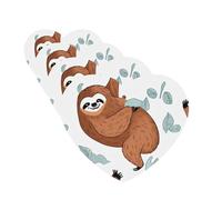 Brown Sloth Car Air Freshener Cards Set of 4 Pieces Long Lasting Hanging Scented Cards for Bedroom Wardrobe Car Aromatherapy Tablets for Men Women Rearview Mirror Pendant