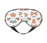 Brown Sloth Night Mask Soft Reversible Eye Cover Adjustable Strap Light Blocking Comfortable Rest