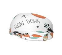 Brown Sloth Print Fashion Elastic Sports Headband Unisex High Absorption Sweat Band Hair Band For Running, Fitness, Tennis & Outdoor Activities