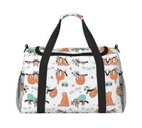 Brown Sloth Travel Duffel Bag Weekend Bag Weekender Overnight Carry On Hand Bag Workout Sport Hospital