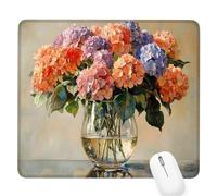 Brown Small Mouse Mat 11.81×9.84×0.12 in,2026 New Year Gaming Mousepad Flowers Mini Desk Pad with Non-Slip Base and Stitched Edge,for Wireless Mouse,Laptop,Office Home,Washable,Roll-up,Gift Men D-192