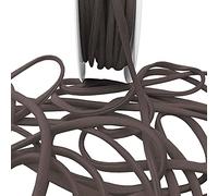 Brown Spaghetti Strap Satin Cord Tubular Satin Strap Flat Trim String Non Stretch Strapping Dresses Swimwear Bikini Lingerie Corset Ties Dresses Top Dressmaking (5mm - Brown - 5 Meters)