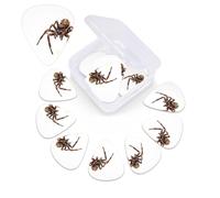Brown Spider Guitar Picks 12 Pack 3 Different Thickness Celluloid Guitar Plectrums with Guitar Pick Storage Box Personalized Guitar Pick for Acoustic Guitar Picks