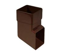 Brown Square 65mm Downpipe Shoe, Freeflow Rain Water Systems