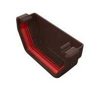 Brown Square Gutter External Stop End, Freeflow 114mm Rain Water Systems