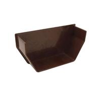 Brown Square Gutter Internal Stop End, Freeflow 114mm Rain Water Systems