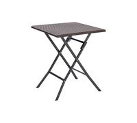 (Brown) Square Rattan Folding Outdoor Bistro Table