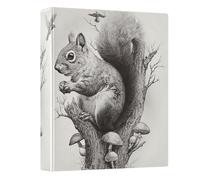 Brown Squirrel on Tree 3 Ring Binders 1.5 Inch Clear View Three Ring Binders Versatile Binder Fits 200 Sheets 1 Pack