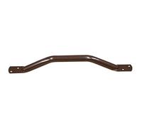 Brown Steel Pipe Grab Bar - 450mm Length - Rounded Safety Ends - Epoxy Coating - Wall Support Mobility Bar Handle