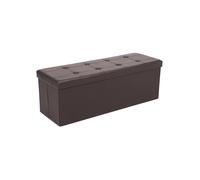 Brown Storage Ottoman Bench