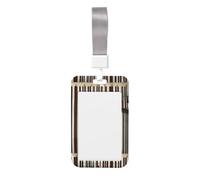 Brown Stripe Id Badge Holder with Detachable Neck Strap, Waterproof Vertical Name Card Holders, for Nurse Students Teachers Staff
