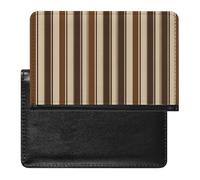 Brown Stripe Passport Holder & Travel Wallet Passport Cover Protector Essentials with Credit Card Slots
