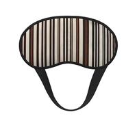 Brown Stripe Print Adults Washable Eye Mask for Nap Light Blocking for Home Hotel Airplane Camping