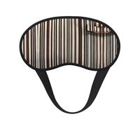 Brown Stripe Print Sleep Mask for Side Sleepers Cup-Shaped Blackout Eye Mask Shades Cover for Men and Women
