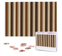 Brown Stripe Puzzles for Adults 1000 Pieces, Wooden Puzzle Personalized Jigsaw Puzzles from Photos, Challenging Puzzle Art Painting Home Decor Birthday Party Gift (29.5" x 19.7")