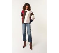 Brown Stripe Sequin Detail Jumper Blue Vanilla Brown S/M