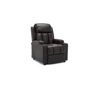 (Brown) Studio Recliner W Drink Holders Armchair Sofa Bonded Leather Chair Reclining Cinema