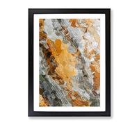 Brown Sugar Abstract Framed Print for Living Room Bedroom Home Office Décor, Wall Art Picture Ready to Hang, Black A2 Frame (62 x 45 cm)