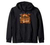 Brown Sugar Babe Boho Floral Butterfly Melanin Zip Hoodie