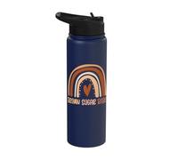 Brown Sugar Babe Proud Black Women Boho Rainbow Stainless Steel Insulated Water Bottle