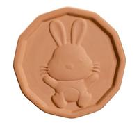Brown Sugar Keeper, Softener Container, Terracotta Brown Sugar Saver Disc, Reusable and Food Grade Safe, Alternative for Food Storage Containers, with Rooster Flowers Rabbit Bee Design (G)