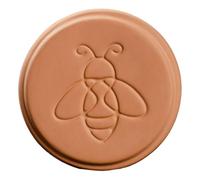 Brown Sugar Keeper, Softener Container, Terracotta Brown Sugar Saver Disc, Reusable and Food Grade Safe, Alternative for Food Storage Containers, with Rooster Flowers Rabbit Bee Design (B)