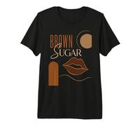 Brown Sugar Melanin Black Girl Afro Queen Beauty Premium T-Shirt