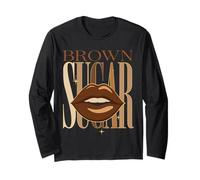 Brown Sugar Melanin Lips Beauty Black Girl Empowerment Long Sleeve T-Shirt