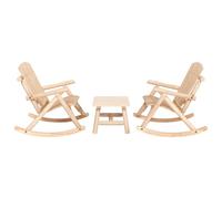 (brown, table + 2x bench) vidaXL Garden Lounge Set Wooden Outdoor Table and Chairs Solid Wood Spruce