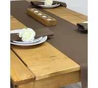 Brown Table Runner and Napkin Set - Large